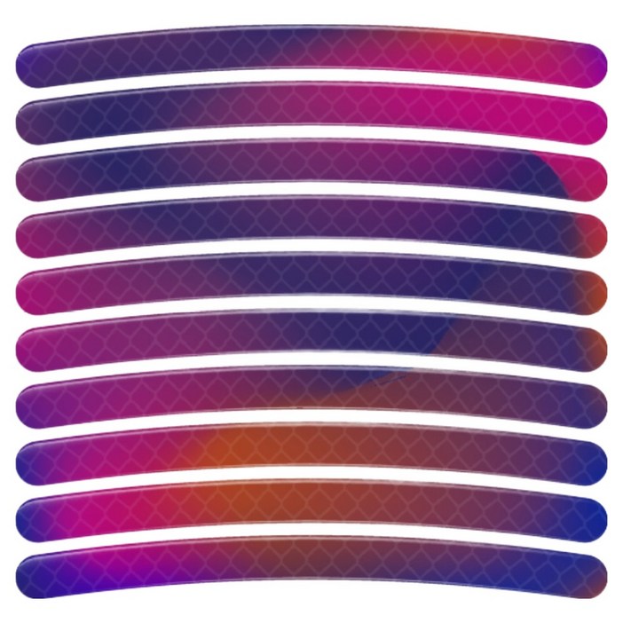 스코라 야간 시인성 휠 반사 스티커 오로라 바이올렛 7mm x 9cm 40p