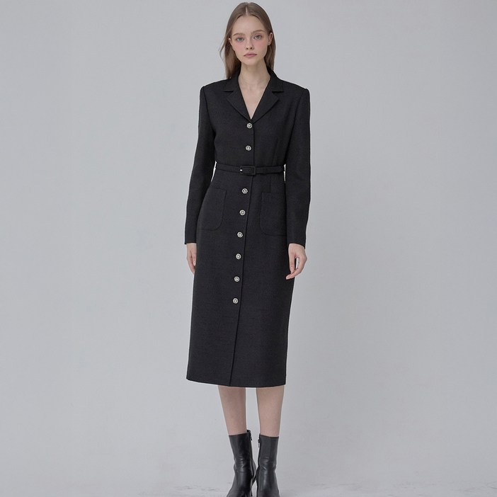 쥴리앤칼라 칼라104 디어 퀸 트위드 롱 원피스