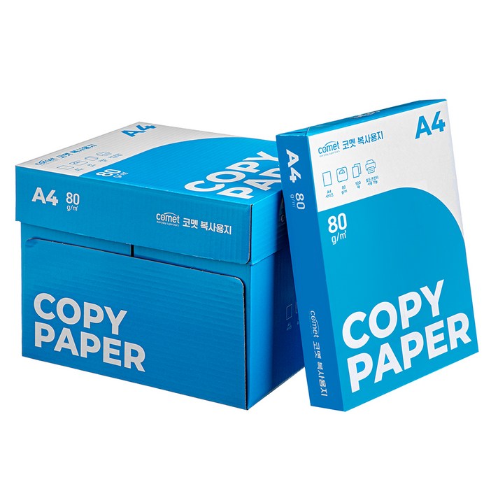 코멧 복사용지 80g, 2500개, A4 코멧 복사용지 80g, 2500개, A4