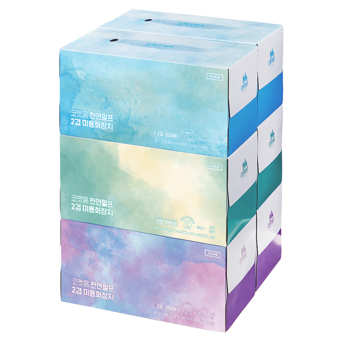 코멧 미용티슈, 250매, 6개 코멧 미용티슈, 250매, 6개