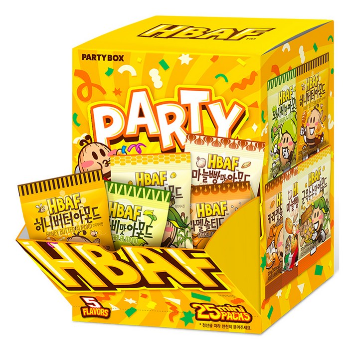 바프 미니 파티박스 옐로우 5종, 500g, 1개 바프 미니 파티박스 옐로우 5종, 500g, 1개