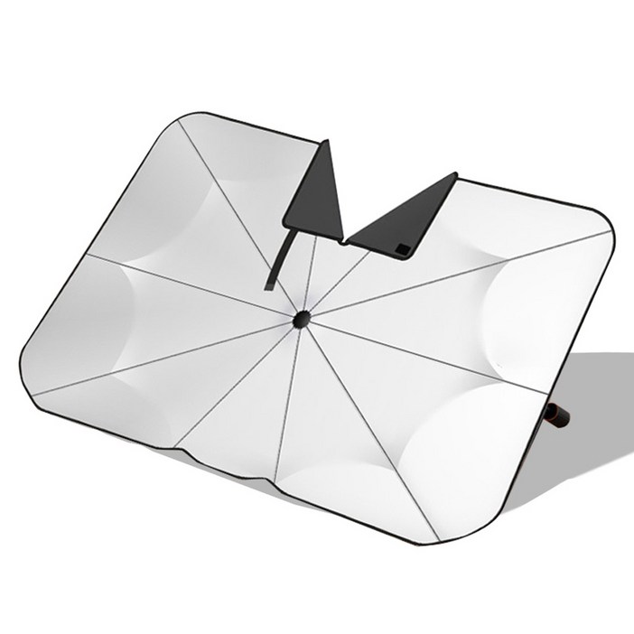 지엠지모터스 우산형 다튕겨 햇빛가리개 블랙박스형, 블랙, 1개