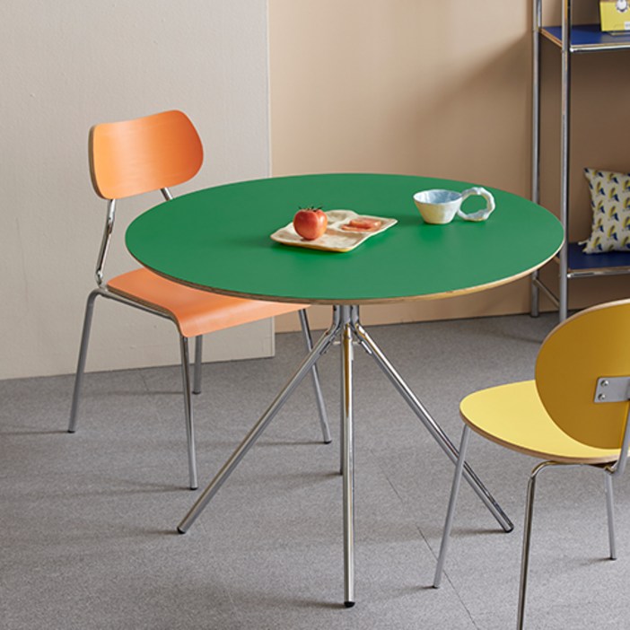 16피스 미드센츄리 원형 식탁 방문설치