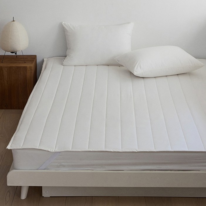쉬즈홈 국내 생산 위캔드 사계절 누빔 고정밴드 침대패드, 아이보리