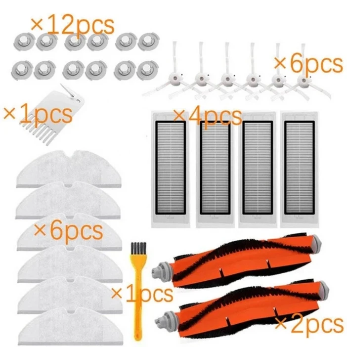 Xiaomi Mi 로봇 진공 청소기 1세대21S SDJQR01RR Roborock E4 E5 S4 Max 메인 사이드 브러시 필터
