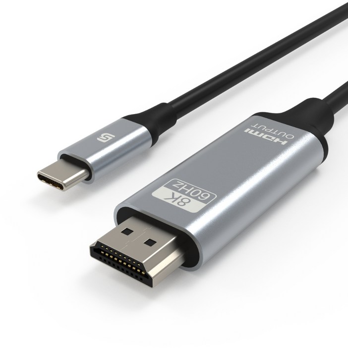 비에스 USB C TO HDMI 8K60HZ 2M tv연결 미러링 고화질 케이블 넥플리스, 1개, BSUCH8K2M