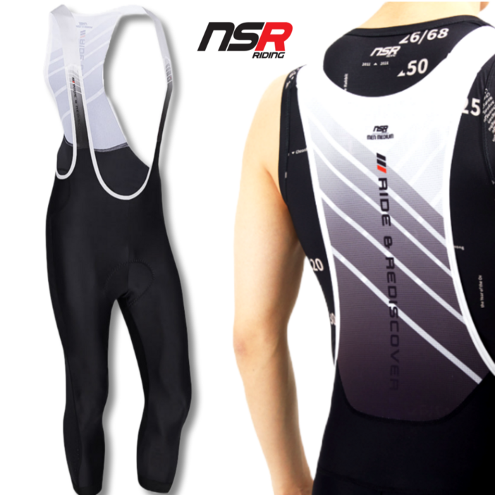 NSR 클럽 제퍼 빕 7부 타이즈 남성 여성 자전거 의류 바지  사은품증정
