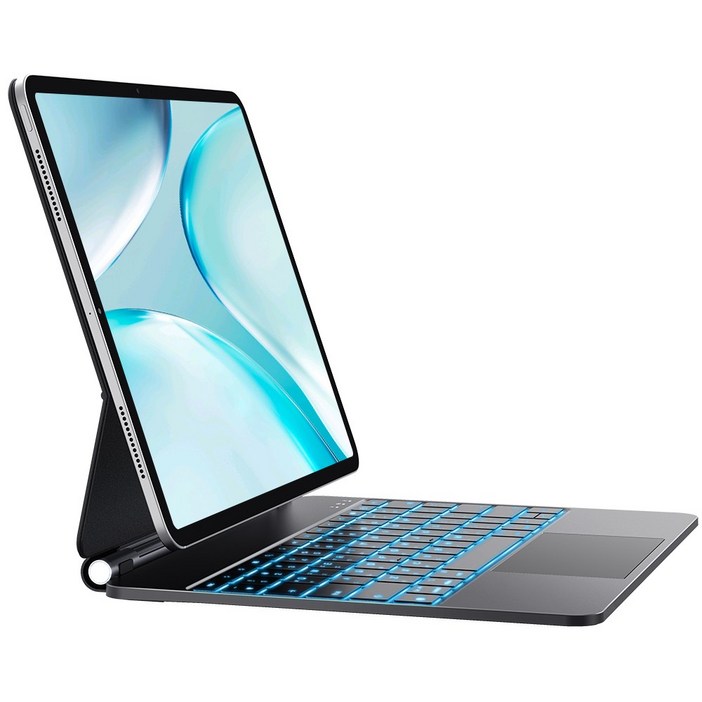 아이패드 에어7/6/5/4세대 프로 1/2/3/4/5/6세대 11/12.9/13인치 10/11세대 호환 매직 키보드 블루투스 한글각인 iPad Air/PRO 케이스나라, 검정색, 1개