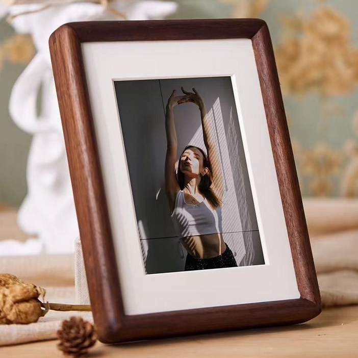 래미고 원목 나무 사진 액자 웨딩 포토 테이블 프레임