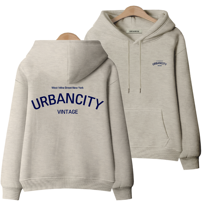 ANSANGSA 어반시티 남녀공용 후드 티셔츠
