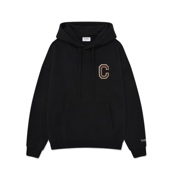 국내배송 커버낫 C 로고 후디 블랙
