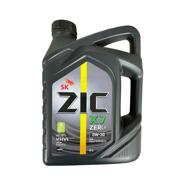 ZIC X7 ZERO 0W30 4L 가솔린 ZIC X7 ZERO 0W30 4L 가솔린