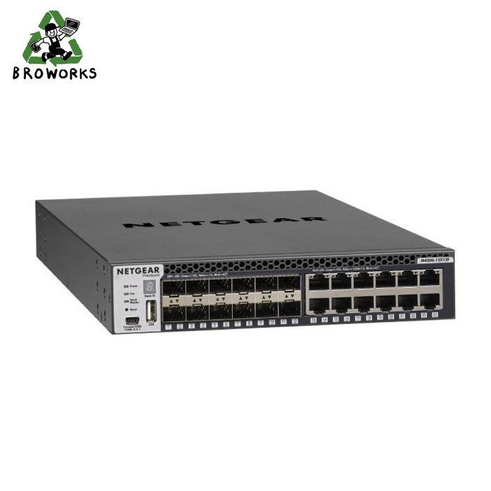넷기어 XSM4324S Full L3  10Gbps 12Port UTP  10Gbps 12Port SFP  Desk or Rack Type