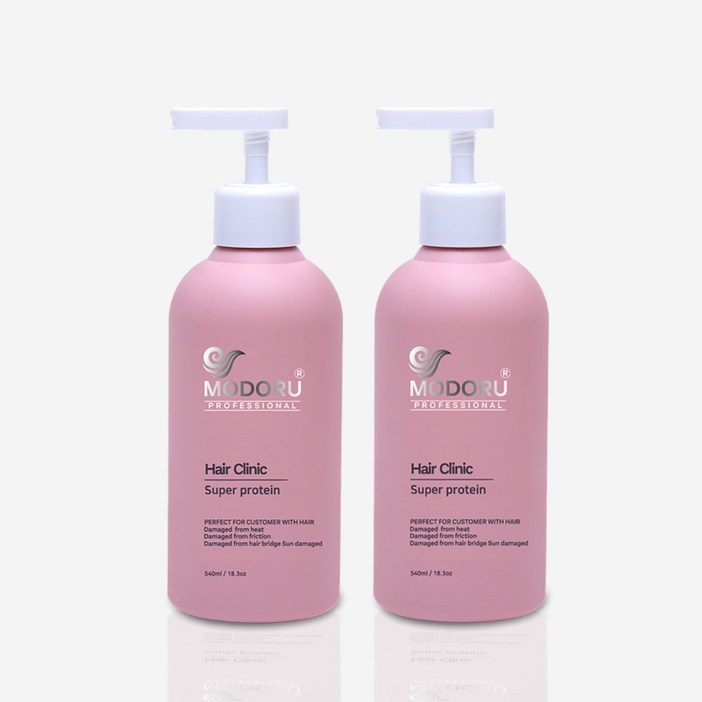 모도루 디럭스 슈퍼프로틴 단백질 미용실 손상모트리트먼트 푸석하고 타서녹은모발용, 540ml, 2개