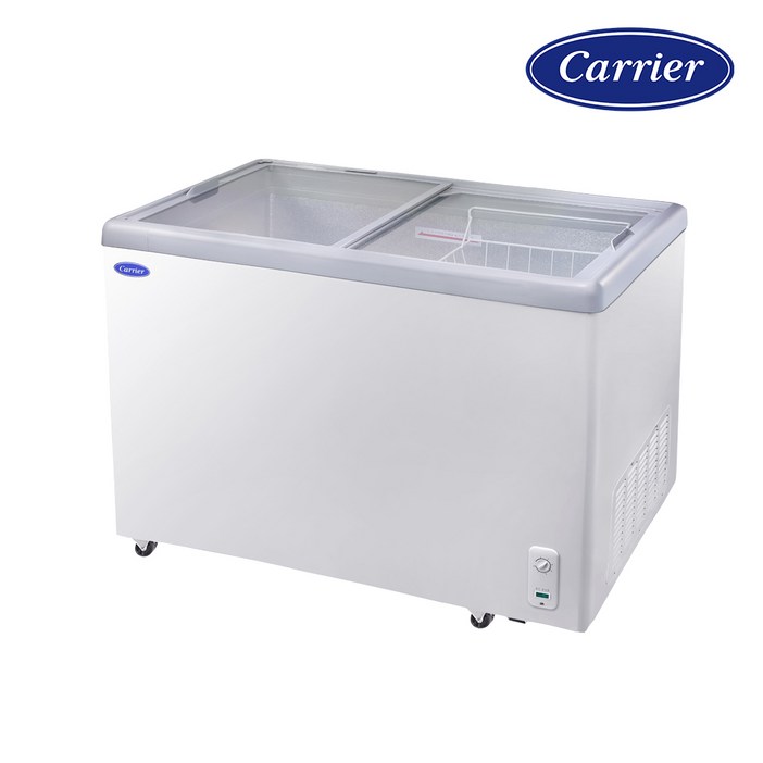 캐리어 273L 아이스크림 냉동고 2도어 슬라이드 유리도어 CSDHD301WA 화이트 무료배송