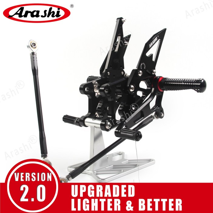 Arashi CNC 조절할 수 있는 발판  근거지 후방 설정 풋페그 에 HONDA CBR600RR 2007 2008 CBR600 CBR 600 RR 백스텝도