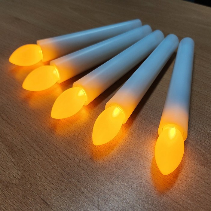 원터치 LED 촛불 5p  건전지 10p 세트