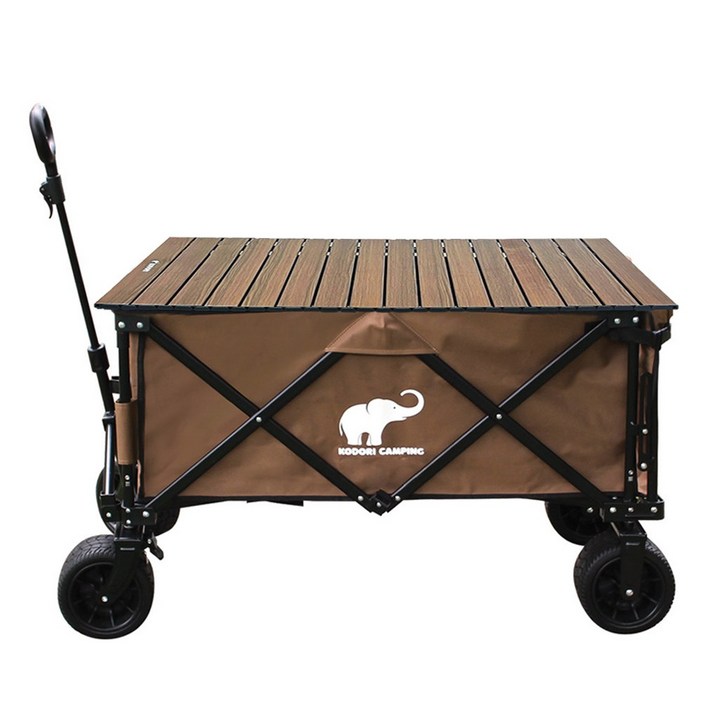 드림레저 프리미엄 코돌이 캠핑 용품 야외 카트, 1개, 코돌이웨건옐로우오커롤테이블 포함