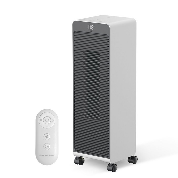 딜팩토리 PTC 온풍기 가정용 업소용 BLDC 리모컨 AI탑재, DF8080, 그레이, 그레이