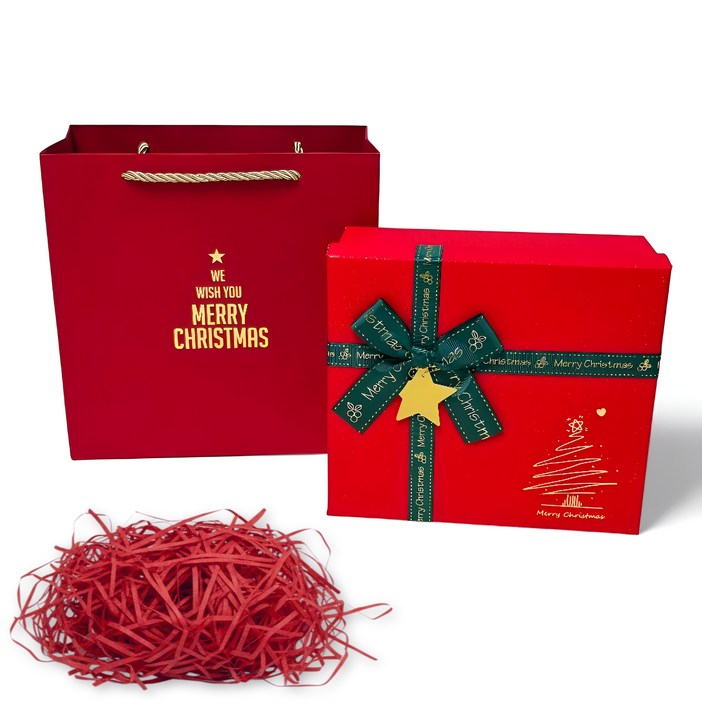 크리스마스 선물상자 쇼핑백 세트