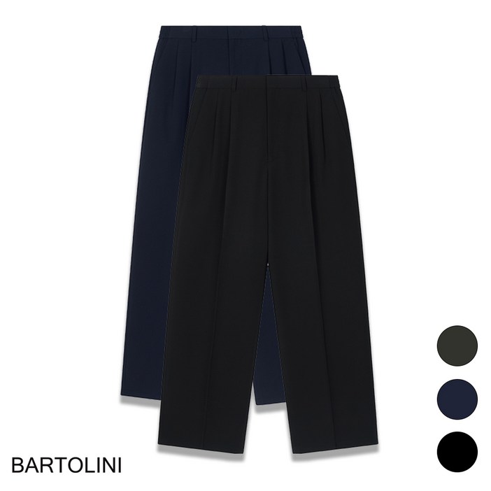 바톨리니 남성용 히든밴딩 와이드핏 데일리 와이드 슬랙스 팬츠 M6XL