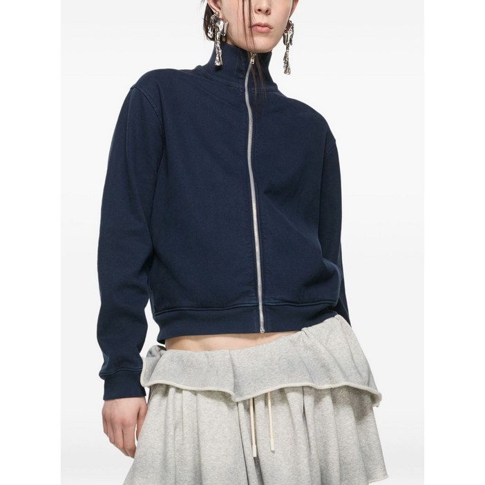 아크네 스튜디오 로고 자수 집업 스웨트셔츠