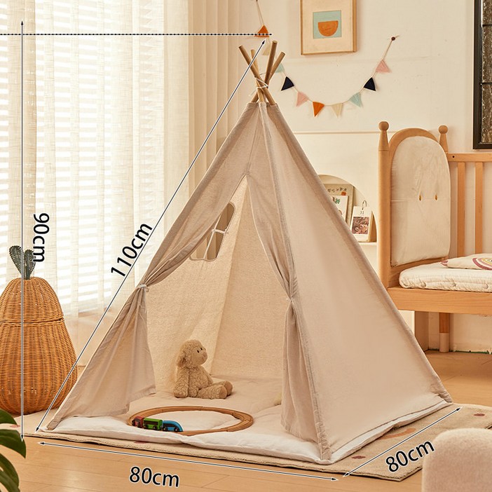 성인인디언텐트 캠핑 피크닉 차박 실내 감성 미니 놀이