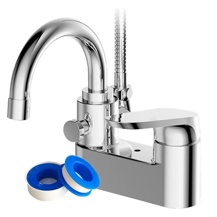 대림바스 4인치 세면대 수전 테프론 테이프 포함 DL-YB6A15 샤워 겸용 사인치 2홀 3홀 세면수전