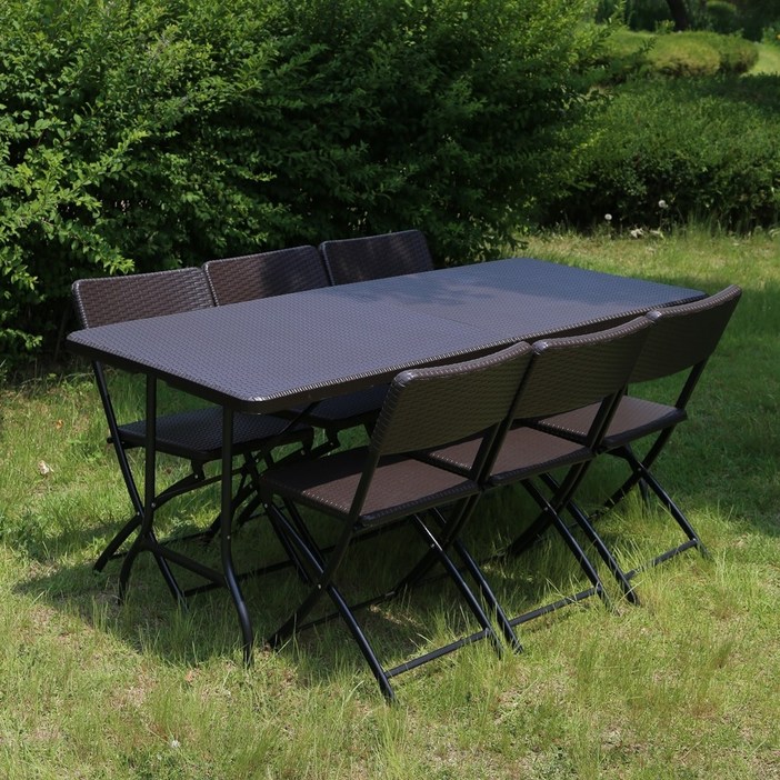 브로몰딩 야외 테이블 세트 접이식 의자 가든 정원 카페 테라스 펜션 라탄