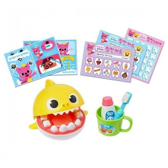 핑크퐁 아기상어 양치놀이 인기 완구, 혼합, 1개