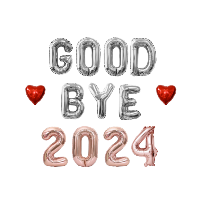 베르트폴 GOODBYE 2024 풍선세트, 실버 로즈골드, 2세트