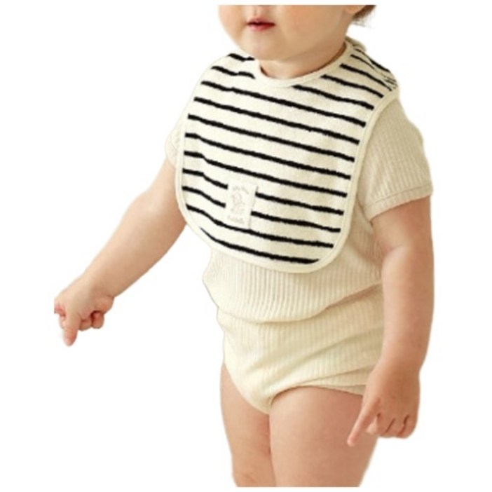 마롤로뜨 유아용 스트라이프 테리 턱받이