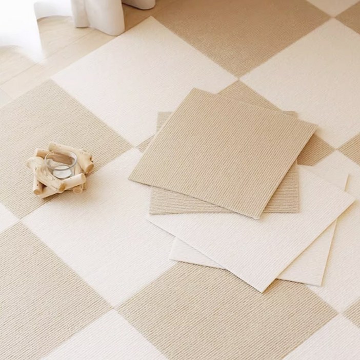 Jeernare 반복사용 흡착식 20개 타일 카페트 강아지 미끄럼방지 매트 바닥보호 소음완화