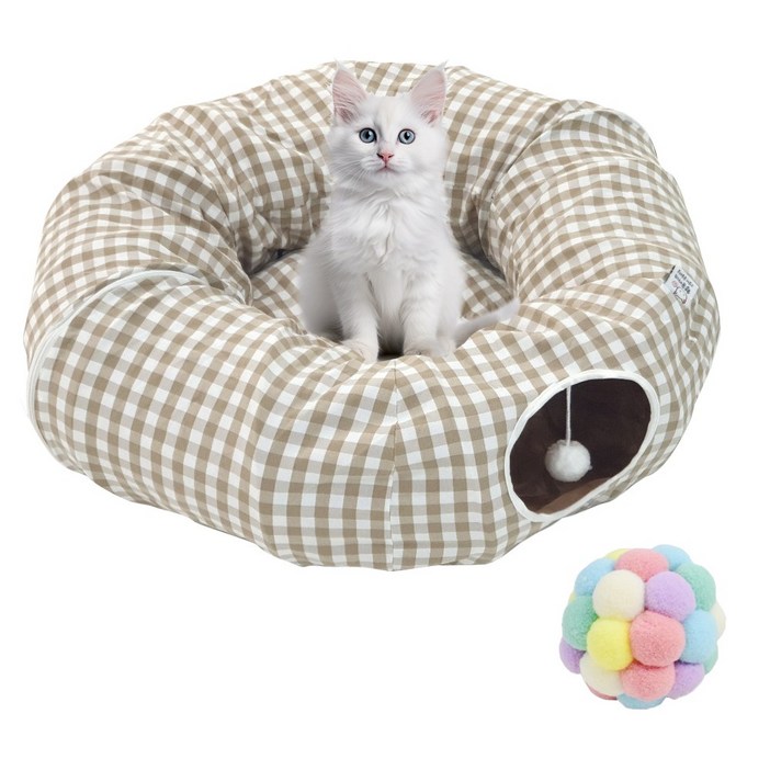 행운이네 고양이 터널하우스  폼폼볼