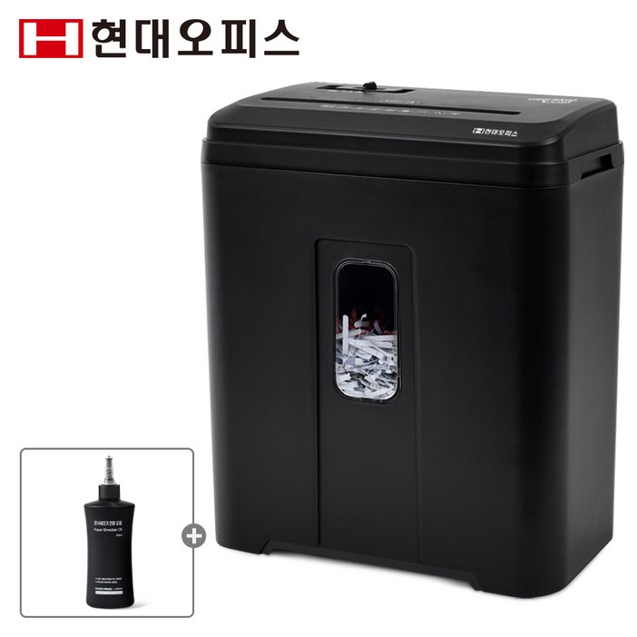 현대오피스 페이퍼프랜드 소형 문서세단기 PK612X  오일 1회 6매 종이 파쇄기 세절기