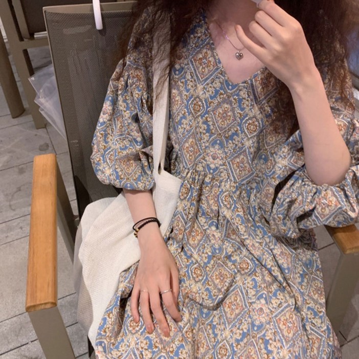 순이야 C.여성 빅사이즈 휴양지 여름 에스닉 오버 원피스