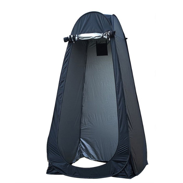 금메달 425원터치 이동식텐트 샤워부스 1인용 텐트, 블랙, 1개