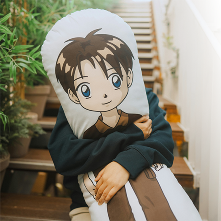 한컴타자 갈색머리 롱 바디 필로우