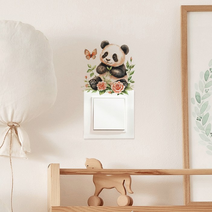 ANYOU 스위치 스티커 데코 장식 스위치커버 손때 방지 스티커 3D 꽃HJKGT005HC, 꽃A2