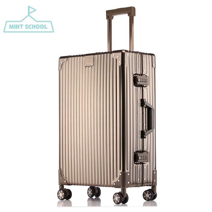 민트스쿨 풀메탈 알루미늄 합금 하드캐리어 20 24 26 29 인치 기내용