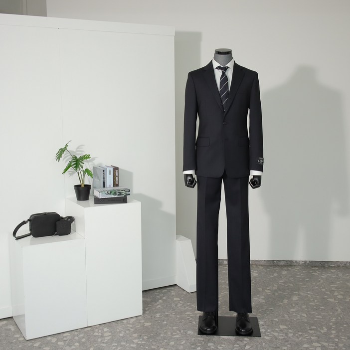 리버클래시 LLM11509NY [SMAL-FIT SUIT] 울 스판 싱글 슬림 정장 멜란지네이비