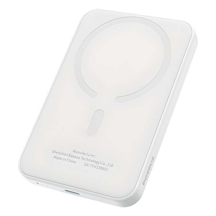 베이스어스 마그네틱 미니 무선 초고속 보조배터리 충전 파워뱅크 5000mAh 20W C타입C타입 충전케이블 30cm 세트, PPCXM05, 스텔라 화이트 베이스어스 마그네틱 미니 무선 초고속 보조배터리 충전 파워뱅크 5000mAh 20W C타입C타입 충전케이블 30cm 세트, PPCXM05, 스텔라 화이트