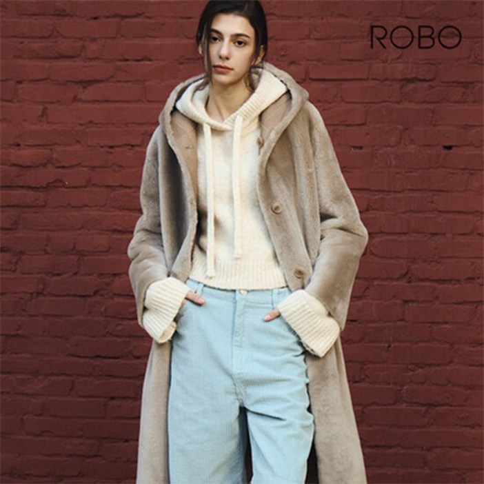 [ROBO] 로보 25FW 롱 후드 무스탕