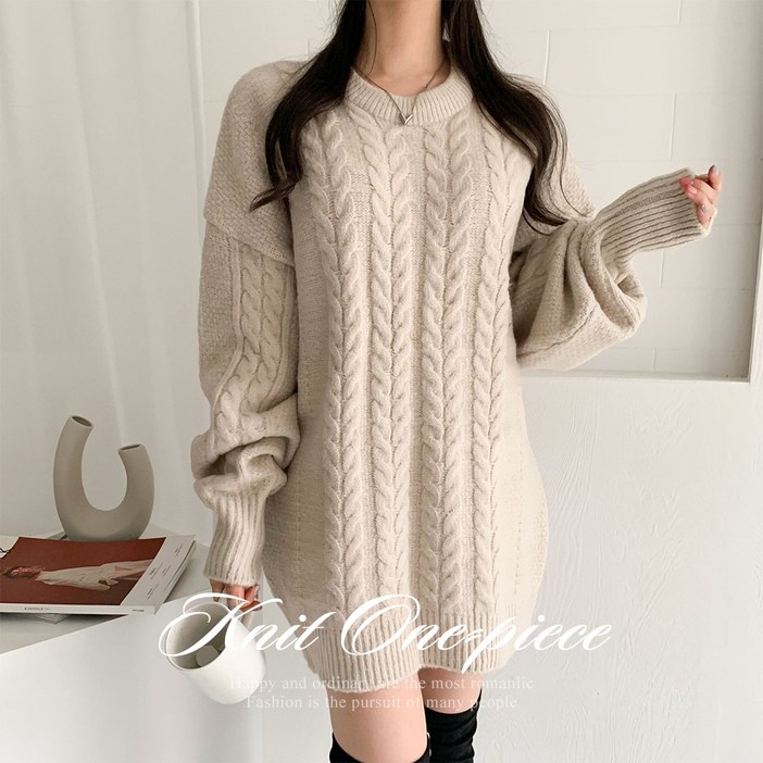 [순이] S.여성 메리 니트 미니원피스