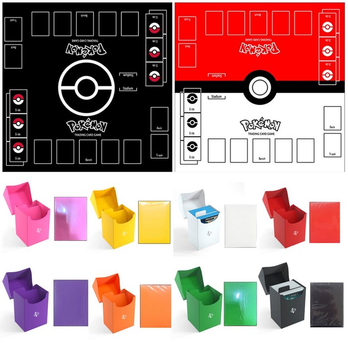 포켓몬카드 플레이매트 컬러 덱케이스 세트