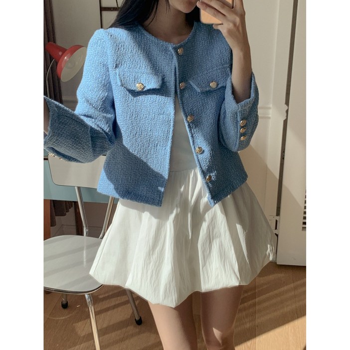 시선라운지 여성 엘레나 트위드자켓 봄 클래식 하객룩 데일리