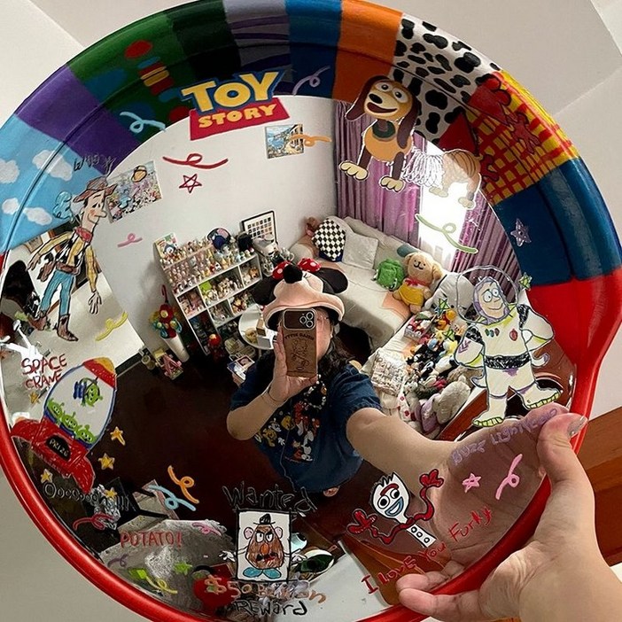 하비트샵 볼록거울 힙한 카페 거울 포토존 인테리어 벽거울 마카포함