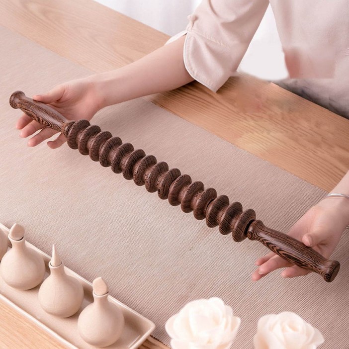 끌리다 천연원목 마사지롤러 지압 안마봉 스틱