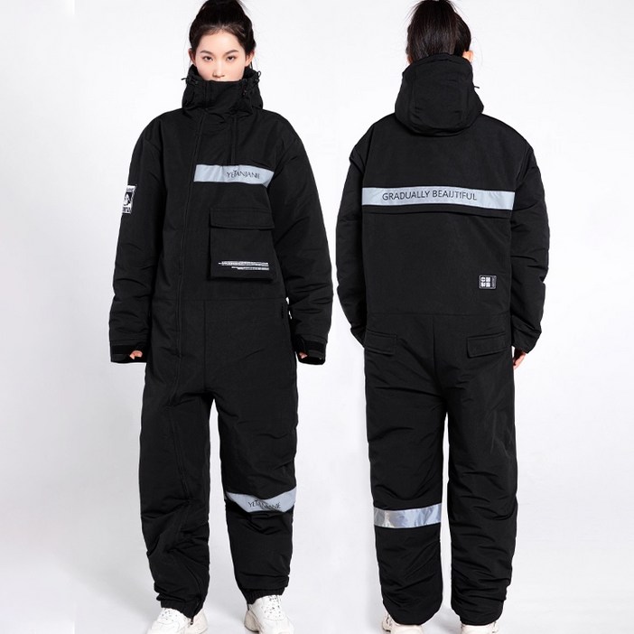 린보 겨울 오토바이 일체형 배달 기모 방한복 방수 방한우주복