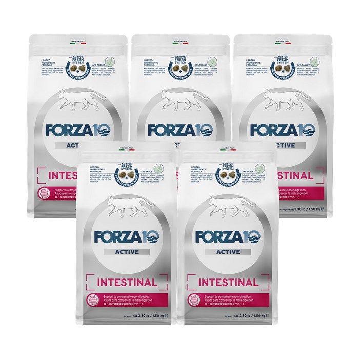 포르자10 액티브 캣 인테스티널, 5개, 1.5kg, 소화기능췌장개선